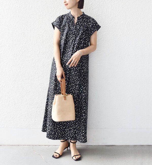SHIPS for women「《予約》【WEB限定】〈手洗い可能〉リネン レーヨン コーティング ワンピース」|ワンピース|