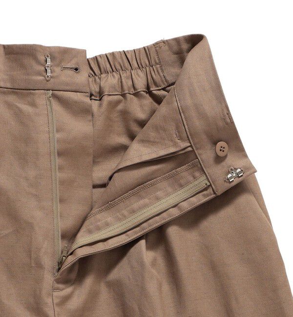 SHIPS Colors 「SHIPS Colors:〈手洗い可能〉コットンリネン フラップポケット ワイドパンツ」|チノ|