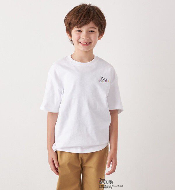 SHIPS any「SHIPS any: SNOOPY コラボ ワンポイント カラー 刺繍 Tシャツ◇」|Tシャツ・カットソー|