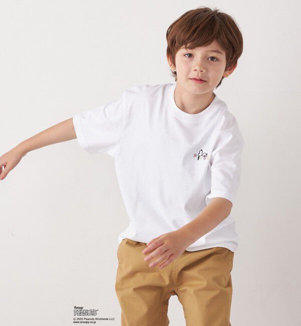SHIPS any「SHIPS any: SNOOPY コラボ ワンポイント カラー 刺繍 Tシャツ◇」|Tシャツ・カットソー|
