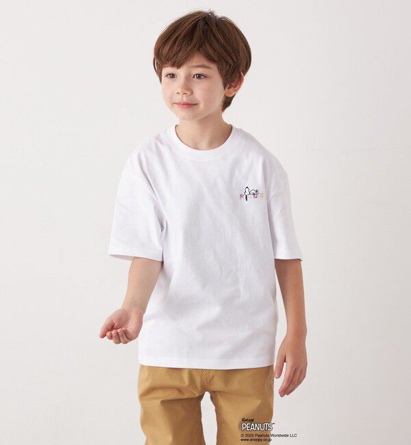SHIPS any「SHIPS any: SNOOPY コラボ ワンポイント カラー 刺繍 Tシャツ◇」|Tシャツ・カットソー|