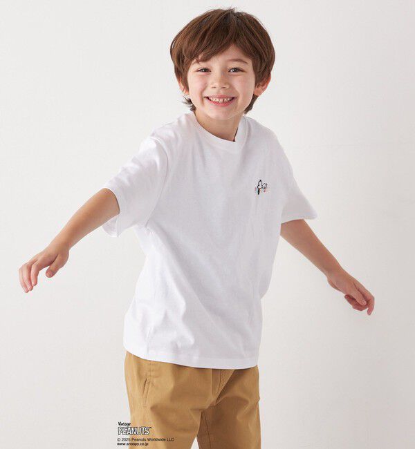 SHIPS any「SHIPS any: SNOOPY コラボ ワンポイント カラー 刺繍 Tシャツ◇」|Tシャツ・カットソー|