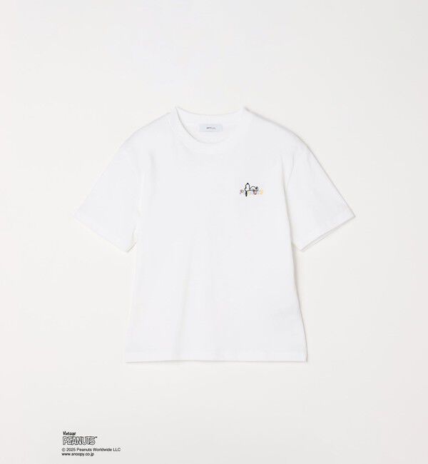 SHIPS any「SHIPS any: SNOOPY コラボ ワンポイント カラー 刺繍 Tシャツ◇」|Tシャツ・カットソー|