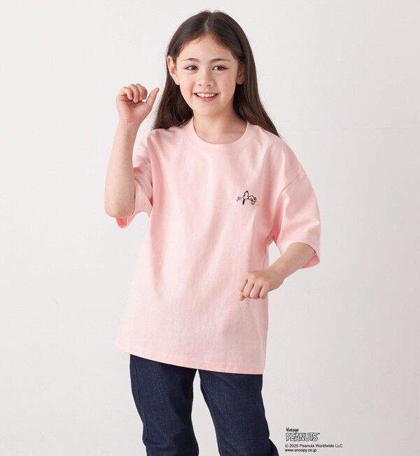 SHIPS any「SHIPS any: SNOOPY コラボ ワンポイント カラー 刺繍 Tシャツ◇」|Tシャツ・カットソー|