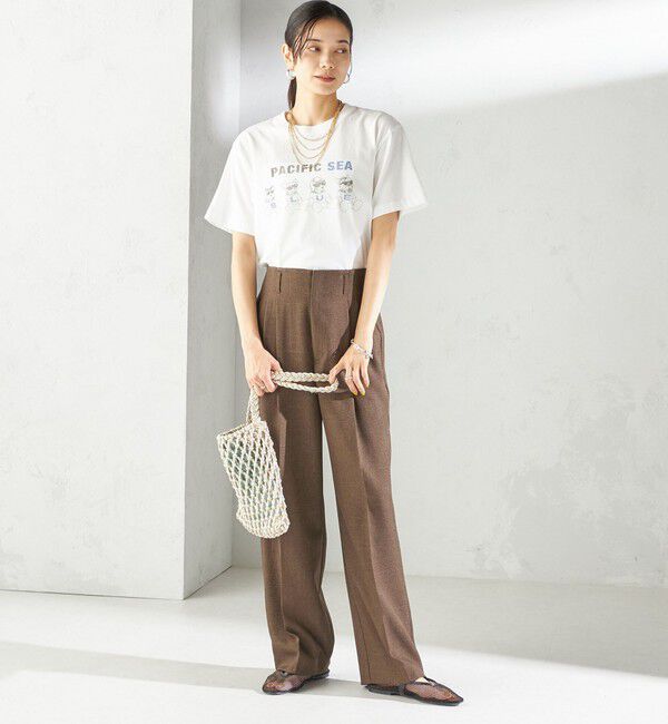 SHIPS for women「【SHIPS別注】Odub:〈手洗い可能〉プリント TEE」|Tシャツ・カットソー|