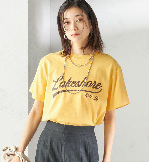 SHIPS for women「【SHIPS別注】Odub:〈手洗い可能〉プリント TEE」|Tシャツ・カットソー|