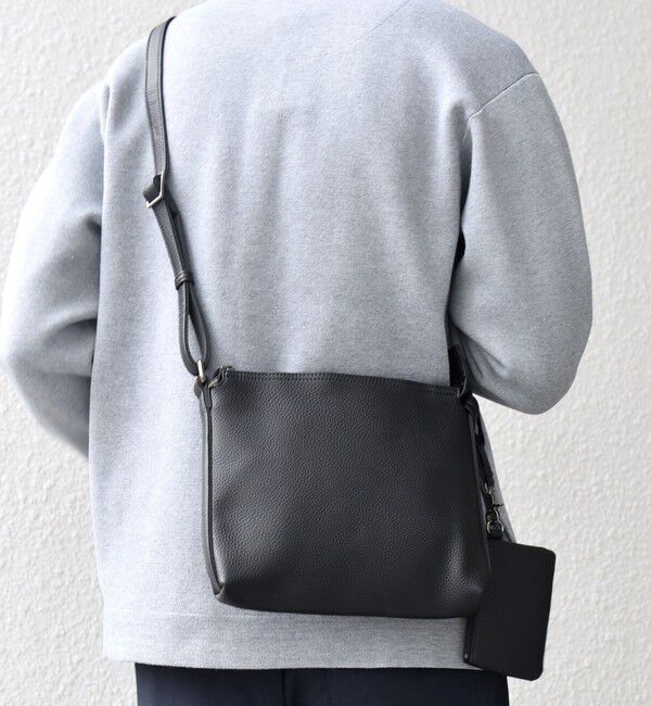 SHIPS any「SHIPS any: スプリット レザー ミディアム ショルダーバッグ (カードケース付き)◇」|ショルダー・メッセンジャー|