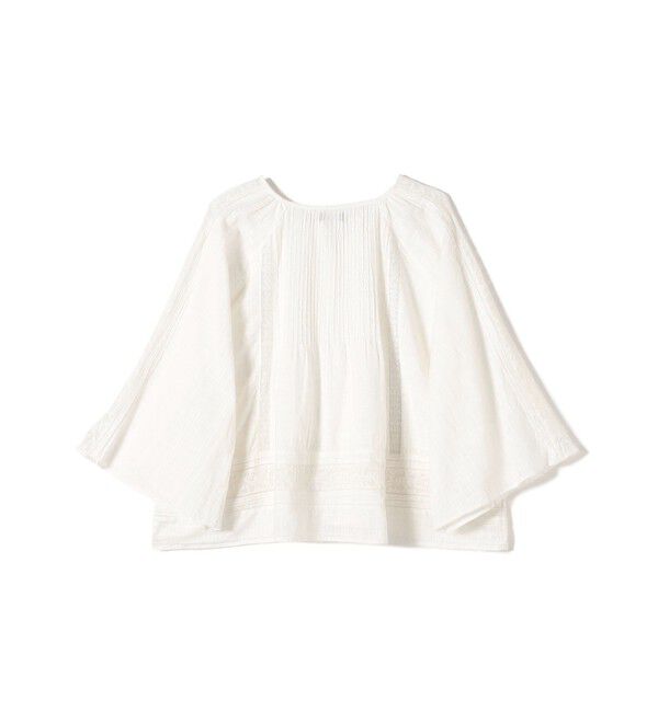 SHIPS for women「Fanaka:〈手洗い可能〉ピンタック ベル スリーブ ブラウス」|シャツ・ブラウス|