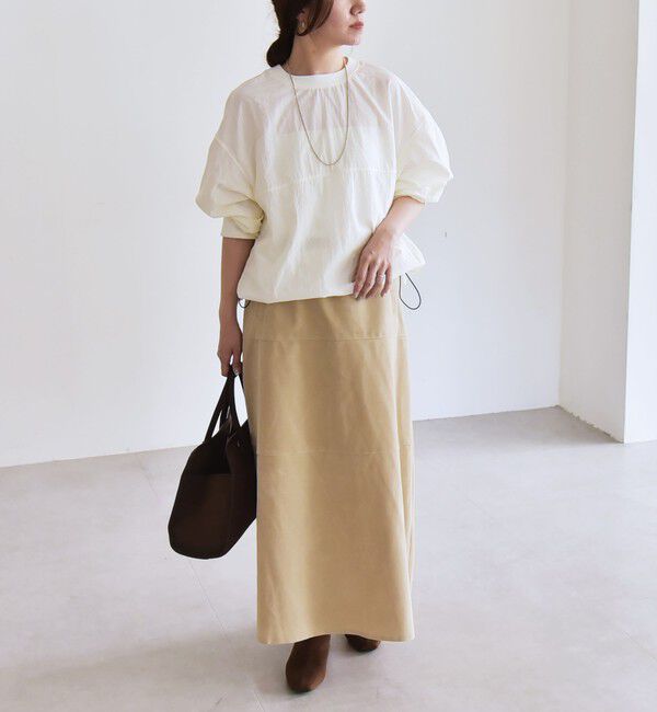 quaranciel「quaranciel:〈多機能/洗濯機可能〉ナイロン タスラン ドロスト ルーズ プルオーバー」|プルオーバー|