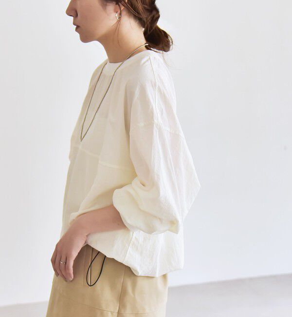 quaranciel「quaranciel:〈多機能/洗濯機可能〉ナイロン タスラン ドロスト ルーズ プルオーバー」|プルオーバー|