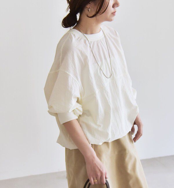 quaranciel「quaranciel:〈多機能/洗濯機可能〉ナイロン タスラン ドロスト ルーズ プルオーバー」|プルオーバー|