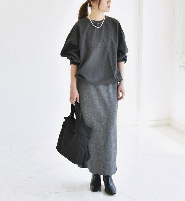 quaranciel「quaranciel:〈多機能/洗濯機可能〉ナイロン タスラン ドロスト ルーズ プルオーバー」|プルオーバー|