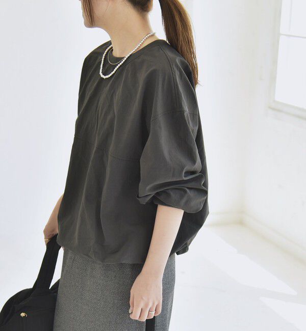 quaranciel「quaranciel:〈多機能/洗濯機可能〉ナイロン タスラン ドロスト ルーズ プルオーバー」|プルオーバー|