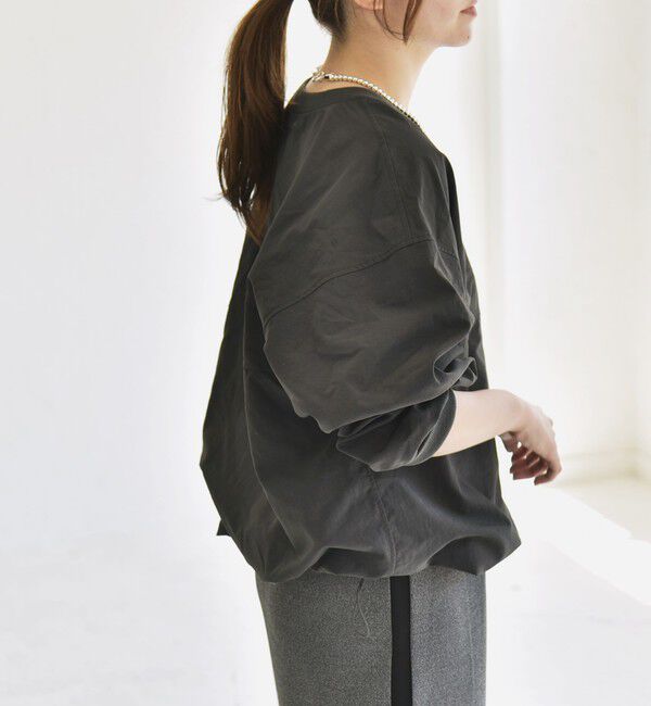 quaranciel「quaranciel:〈多機能/洗濯機可能〉ナイロン タスラン ドロスト ルーズ プルオーバー」|プルオーバー|