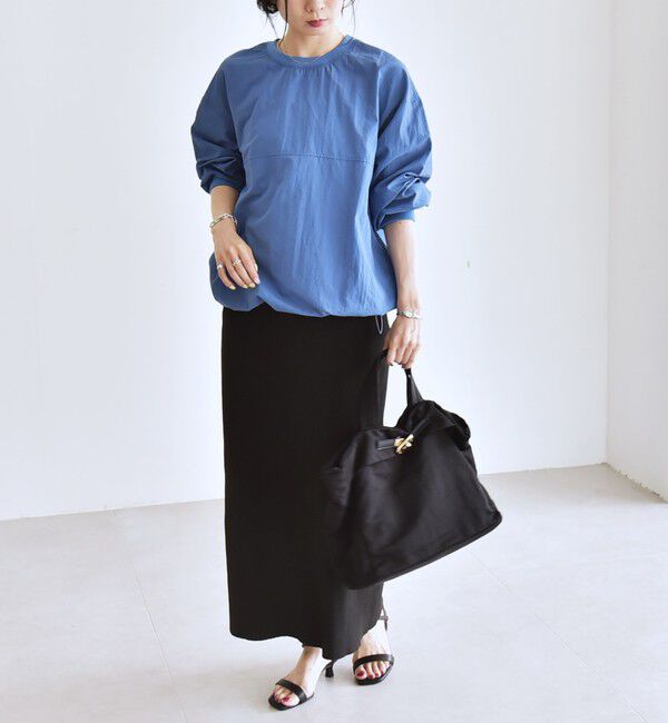 quaranciel「quaranciel:〈多機能/洗濯機可能〉ナイロン タスラン ドロスト ルーズ プルオーバー」|プルオーバー|