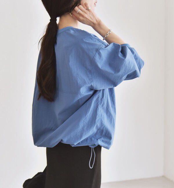 quaranciel「quaranciel:〈多機能/洗濯機可能〉ナイロン タスラン ドロスト ルーズ プルオーバー」|プルオーバー|