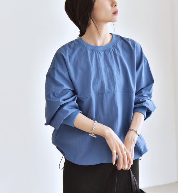 quaranciel「quaranciel:〈多機能/洗濯機可能〉ナイロン タスラン ドロスト ルーズ プルオーバー」|プルオーバー|