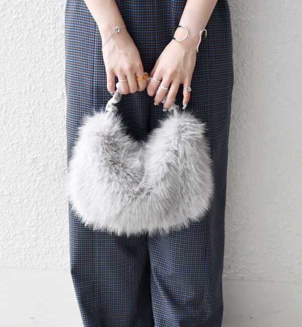 SHIPS any「SHIPS any: 2WAY フェイクファー ギャザー ショルダー バッグ」|ショルダー・メッセンジャー|