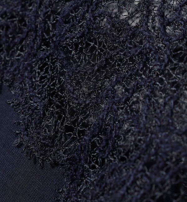 SHIPS for women「〈手洗い可能〉レース コンビ パフ スリーブ 半袖 Tシャツ」|Tシャツ・カットソー|