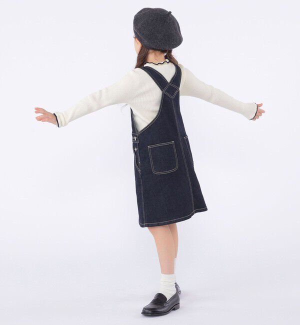 SHIPS KIDS「SHIPS KIDS:100～130cm /デニム オーバーオール スカート」|ジャンパースカート|
