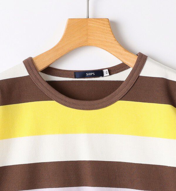 SHIPS KIDS「SHIPS KIDS:130～170cm/ マルチ ボーダー ロングスリーブ Tシャツ」|Tシャツ・カットソー|