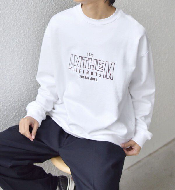 SHIPS any「SHIPS any: any city カレッジライク プリント&刺繍 リラックス スウェット◇」|スウェット・ジャージ|ホワイト