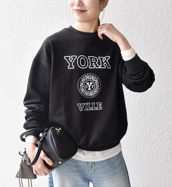 SHIPS any「SHIPS any: any city カレッジライク プリント&刺繍 リラックス スウェット◇」|スウェット・ジャージ|