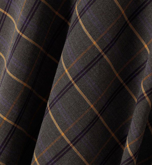 quaranciel「quaranciel:〈洗濯機可能〉アシンメトリー ヘム フレア チェック スカート」|スカート|