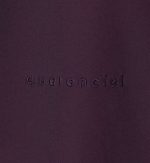 quaranciel「quaranciel:〈洗濯機可能〉ハーフ ジップ ロゴ 刺繍 ドロスト プルオーバー」|プルオーバー|