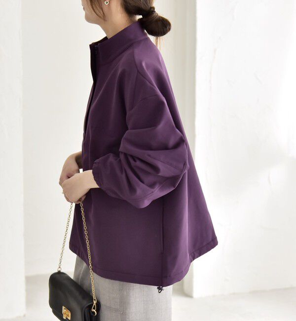 quaranciel「quaranciel:〈洗濯機可能〉ハーフ ジップ ロゴ 刺繍 ドロスト プルオーバー」|プルオーバー|