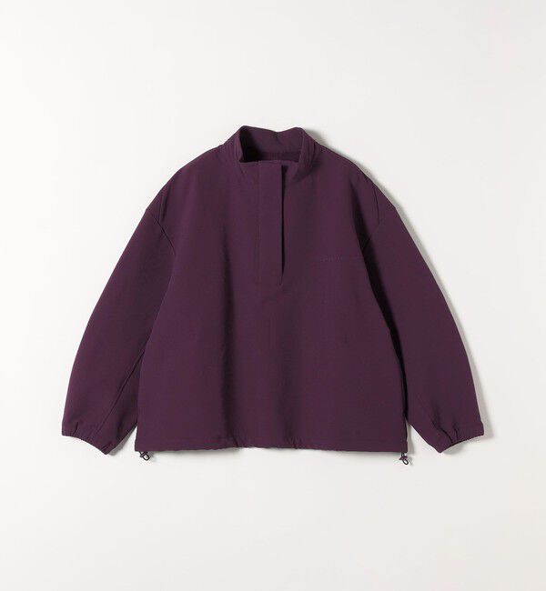 quaranciel「quaranciel:〈洗濯機可能〉ハーフ ジップ ロゴ 刺繍 ドロスト プルオーバー」|プルオーバー|