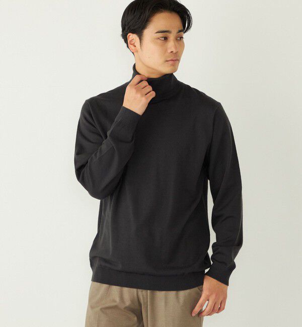 SHIPS Colors 「SHIPS Colors:〈手洗い可能〉アンチピリング 12ゲージ タートルネック ニット」|ニット・セーター|