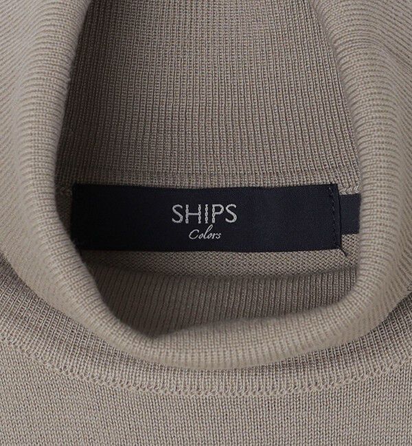 SHIPS Colors 「SHIPS Colors:〈手洗い可能〉アンチピリング 12ゲージ タートルネック ニット」|ニット・セーター|