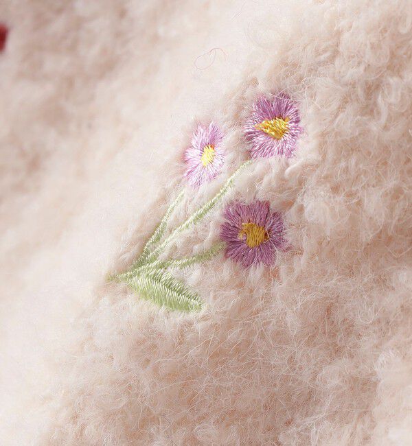 SHIPS KIDS「SHIPS KIDS:80～90cm / 〈洗濯機可能〉シャギー エンブロイダリー ニット」|ニット・セーター|