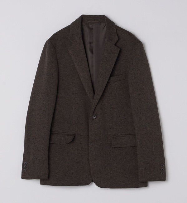 SHIPS Colors 「SHIPS Colors:セーター フリース 2ボタン ジャケット(セットアップ対応可能)◇」|テーラードジャケット|ダークブラウン