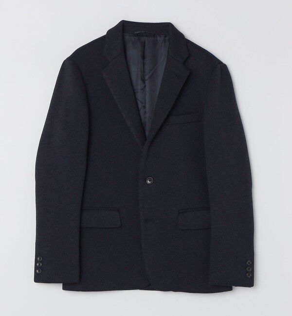 SHIPS Colors 「SHIPS Colors:セーター フリース 2ボタン ジャケット(セットアップ対応可能)◇」|テーラードジャケット|ネイビー