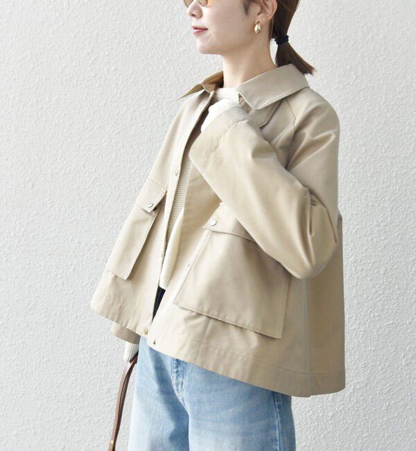 SHIPS any「SHIPS any:〈手洗い可能〉シャンブレー Aライン フレア ショート コート」|その他|