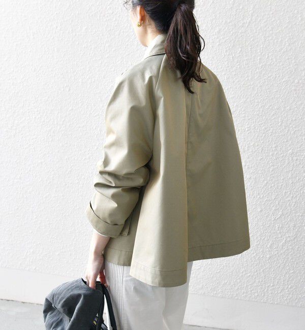 SHIPS any「SHIPS any:〈手洗い可能〉シャンブレー Aライン フレア ショート コート」|その他|