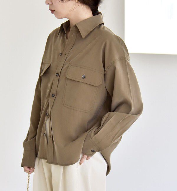 quaranciel「quaranciel:〈洗濯機可能〉フィブリル ビッグ ポケット レギュラー シャツ」|シャツ・ブラウス|