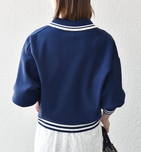 SHIPS any「SHIPS any:〈手洗い可能〉コットン ミックス ライン ポロニット プルオーバー」|ニット・セーター|