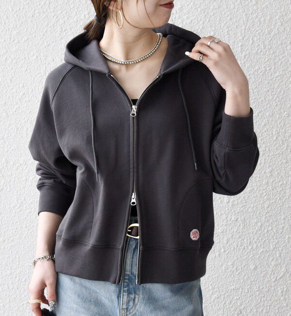 SHIPS any「SHIPS any:〈洗濯機可能〉USAコットン 裏毛 ジップ コンパクト パーカー」|パーカー|