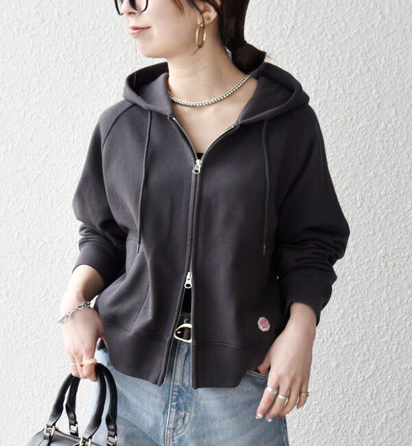 SHIPS any「SHIPS any:〈洗濯機可能〉USAコットン 裏毛 ジップ コンパクト パーカー」|パーカー|