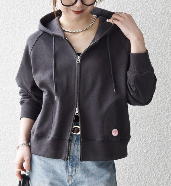 SHIPS any「SHIPS any:〈洗濯機可能〉USAコットン 裏毛 ジップ コンパクト パーカー」|パーカー|