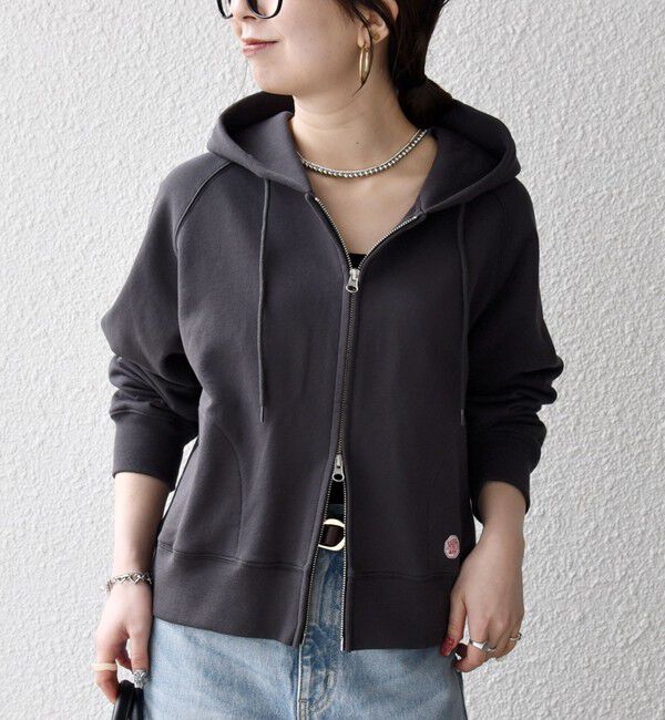 SHIPS any「SHIPS any:〈洗濯機可能〉USAコットン 裏毛 ジップ コンパクト パーカー」|パーカー|