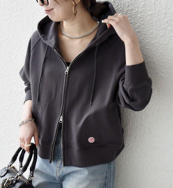 SHIPS any「SHIPS any:〈洗濯機可能〉USAコットン 裏毛 ジップ コンパクト パーカー」|パーカー|