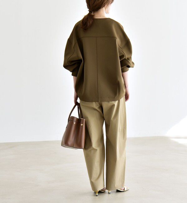 quaranciel「《予約》quaranciel:〈洗濯機可能〉ダンボール ノーカラー コンパクト ブルゾン」|ブルゾン・スタジャン|