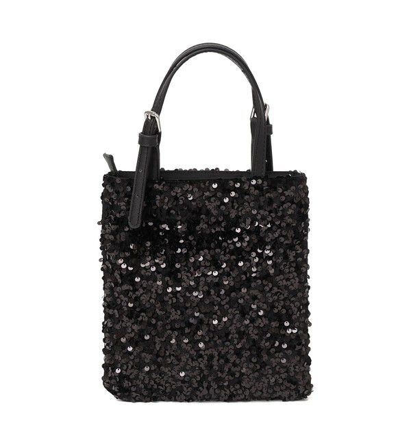 SHIPS any「SHIPS any: スパンコール 2WAY トートバッグ<KIDS>」|トートバッグ|ブラック