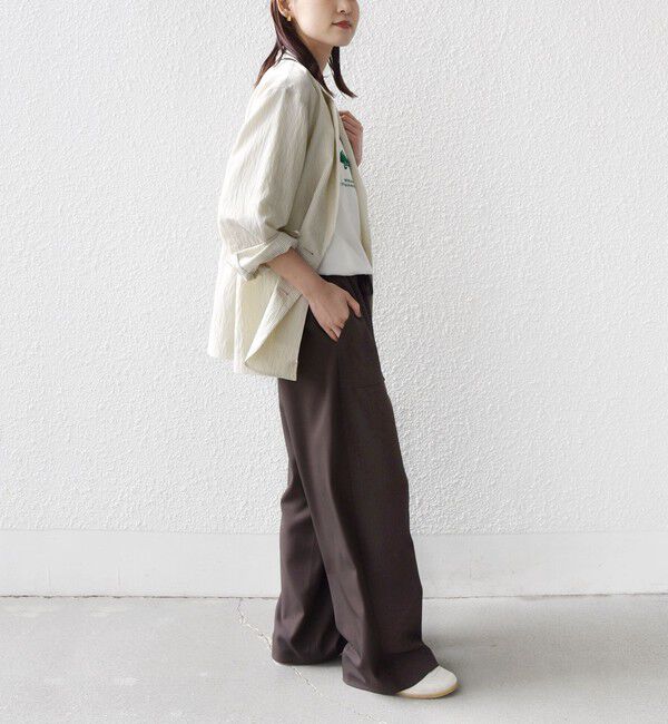 SHIPS for women「《予約》〈手洗い可能〉ピン ストライプ シャツライク ジャケット」|テーラードジャケット|