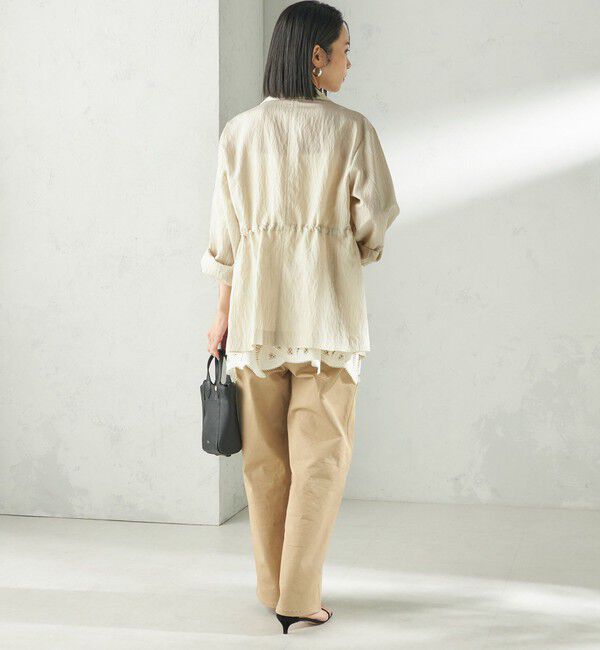 SHIPS for women「《予約》〈手洗い可能〉ピン ストライプ シャツライク ジャケット」|テーラードジャケット|