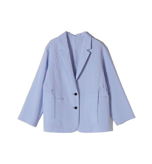 SHIPS for women「《予約》〈手洗い可能〉ピン ストライプ シャツライク ジャケット」|テーラードジャケット|